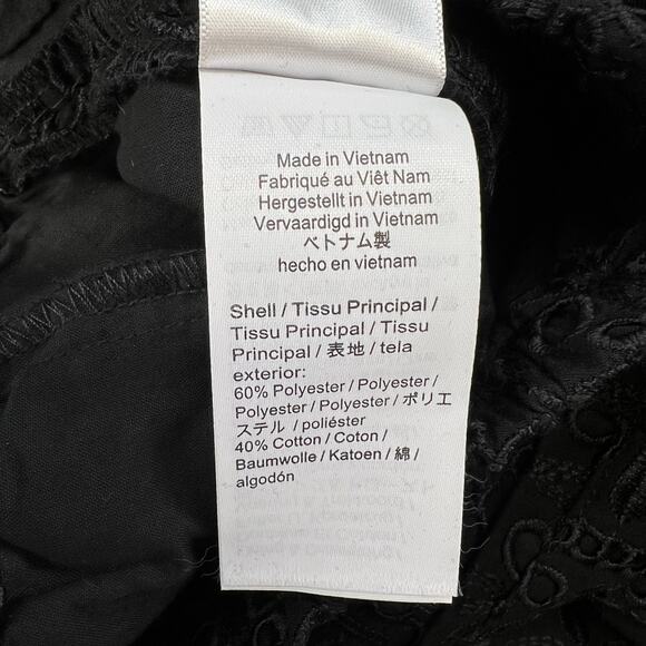 J. Crew Pants Women's 4 Black Pull-On Easy Pant in Eyelet Cocktail Business NWT - Picture 7 of 14